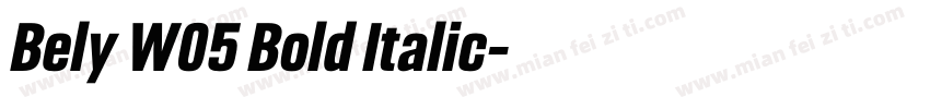 Bely W05 Bold Italic字体转换